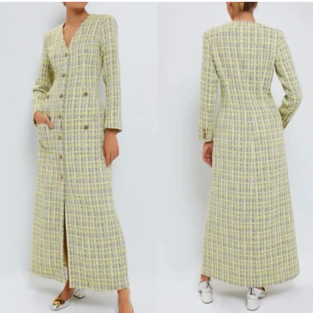 Tuckernuck Bright Yellow and White Knit Dress